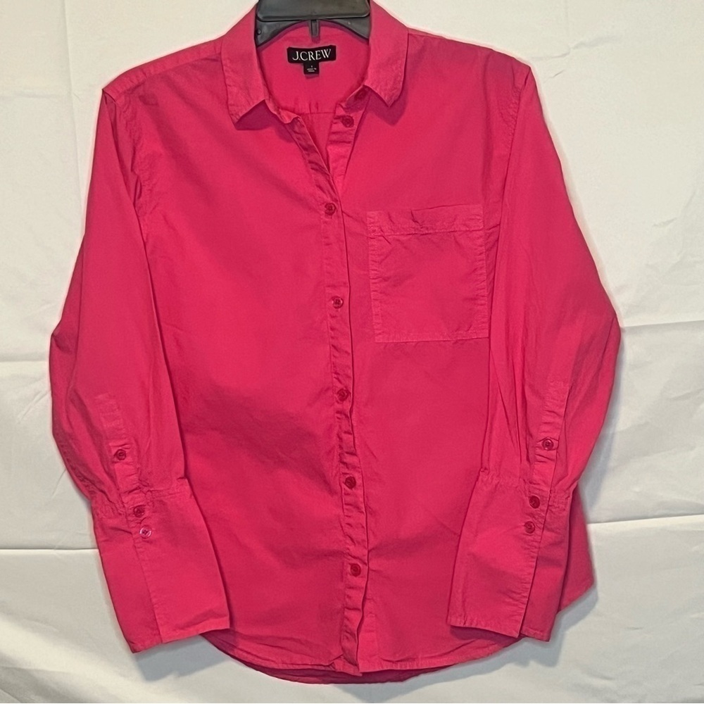 J. Crew, Pink, Button Down Long Sleeve Shirt, Size 2.
